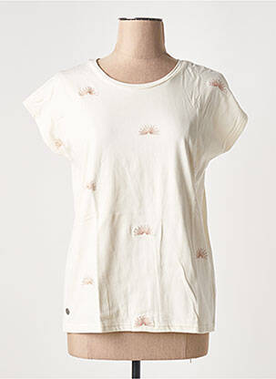 T-shirt stretch manches courtes beige J&JOY femme