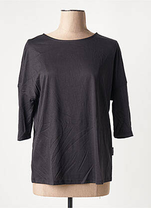 T-shirt coupe droite manches 3/4 noir CAPUCCINO femme