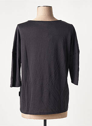 T-shirt coupe droite manches 3/4 noir CAPUCCINO femme