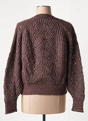 Gilet manches longues marron 7 SEASONS pour femme seconde vue