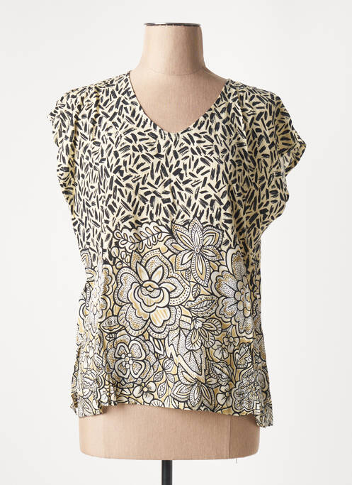 Blouse manches courtes manches courtes beige MASSANA femme