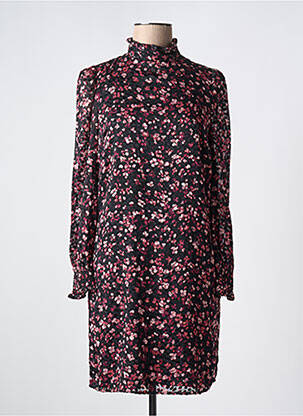 Robe courte coupe fluide manches longues noir IKKS femme