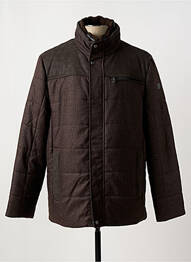 Blouson fermeture zippée sous rabat pressionné marron COFOX homme