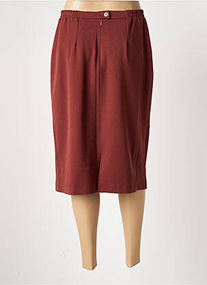 Jupe mi-longue stretch rouge GRIFFON femme