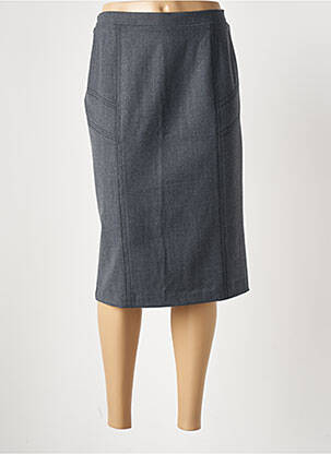Jupe mi-longue stretch gris GRIFFON femme