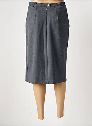 Jupe mi-longue stretch gris GRIFFON femme