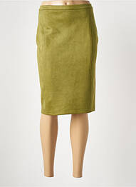 Jupe mi-longue stretch vert QUATRE VINGT JOURS femme