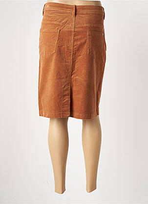 Jupe mi-longue stretch marron GRIFFON femme