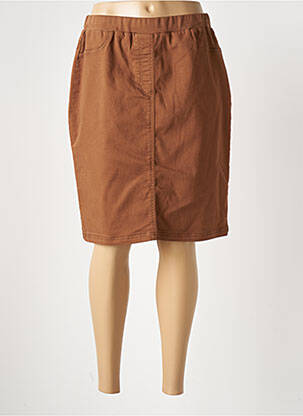 Jupe mi-longue stretch marron CONCEPT K femme