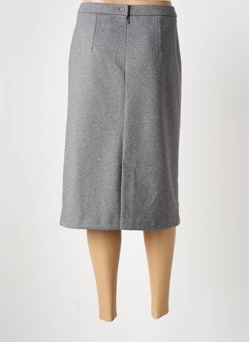 Jupe mi-longue coupe droite gris GEVANA femme