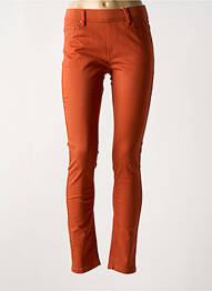 Pantalon slim broderie rivets taille normale orange GEVANA femme