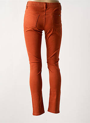 Pantalon slim taille élastique taille normale orange QUATRE VINGT JOURS femme
