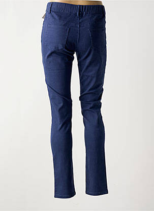 Pantalon slim taille élastique taille normale bleu QUATRE VINGT JOURS femme