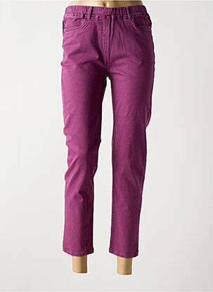 Pantalon 7/8 stretch taille normale violet AGATHE & LOUISE femme