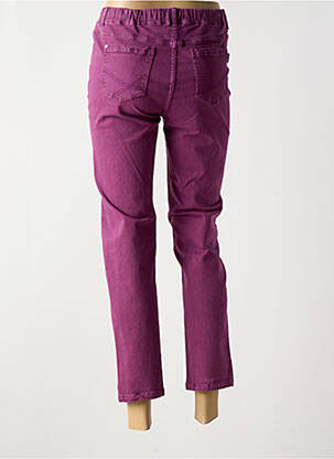 Pantalon 7/8 stretch taille normale violet AGATHE & LOUISE femme
