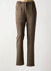 Pantalon droit marron GEVANA pour femme seconde vue