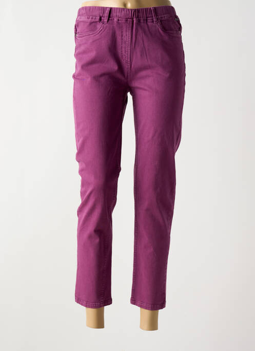 Pantalon 7/8 stretch taille normale violet AGATHE & LOUISE femme