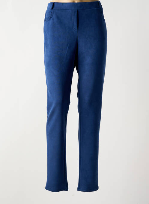 Pantalon droit bleu GUY DUBOUIS pour femme