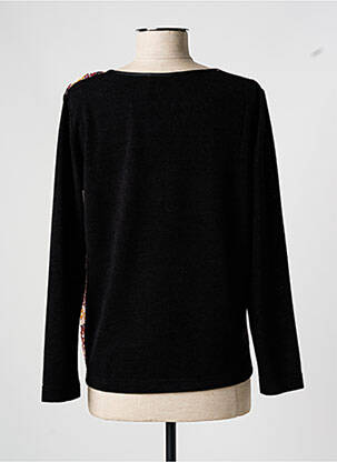 Pull coupe cintrée manches longues noir GRIFFON femme