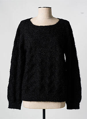 Pull resserrée sur le bas manches longues noir GRIFFON femme