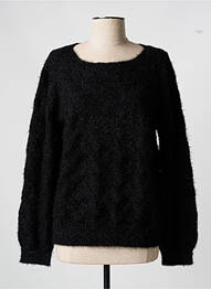 Pull col rond manches longues noir GRIFFON femme