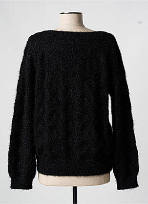 Pull resserrée sur le bas manches longues noir GRIFFON femme