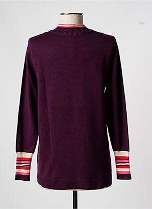 Pull coupe cintrée manches longues violet SCORZZO femme