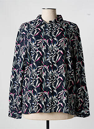 Chemisier imprimé fleurs manches longues bleu JENSEN femme