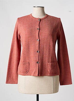 Gilet manches longues stretch orange I.ODENA femme