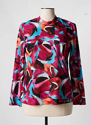 Pull coupe cintrée manches longues rouge GEVANA femme