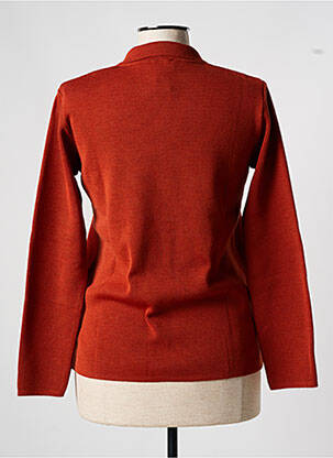 Pull coupe cintrée manches longues orange ELEANE femme