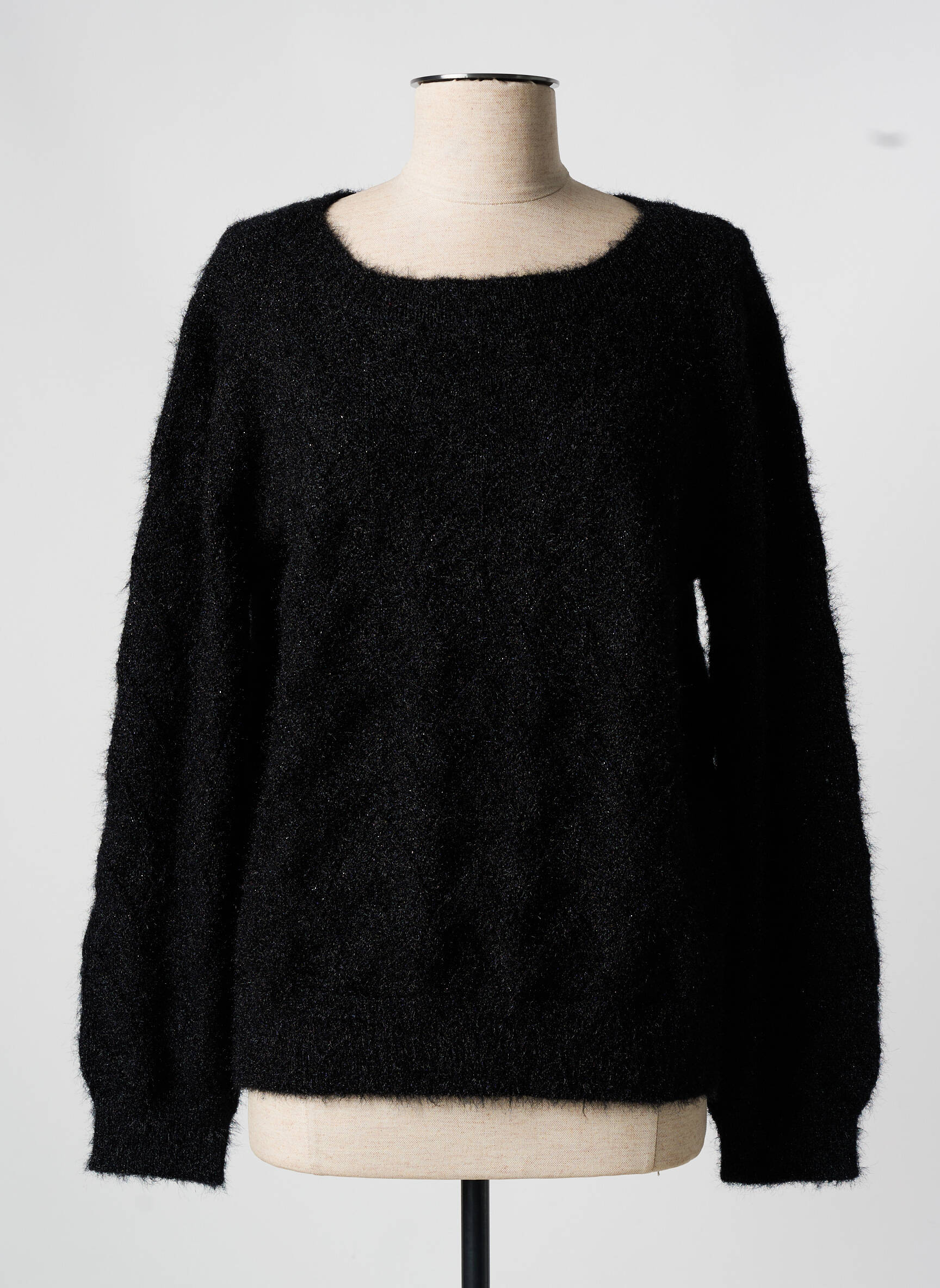 Pull Col Rond Noir Griffon Femme 2579484-noir00 Modz