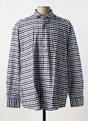 Chemise manches longues coupe droite bleu JUPITER homme