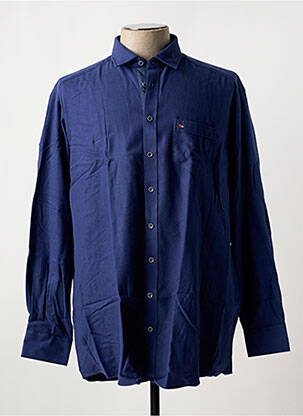 Chemise manches longues coupe droite bleu JUPITER homme