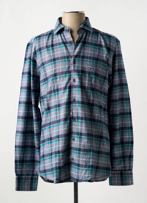 Chemise manches longues bleu JUPITER pour homme