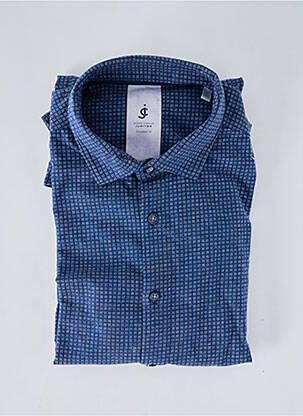 Chemise manches longues imprimé fantaisie bleu JUPITER homme