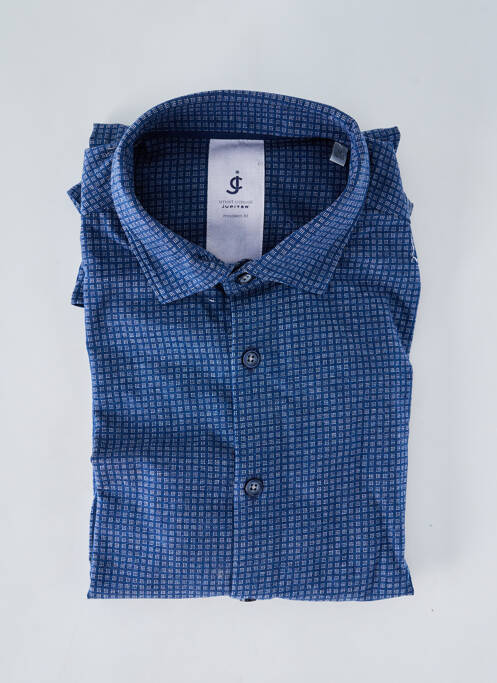 Chemise manches longues imprimé fantaisie bleu JUPITER homme