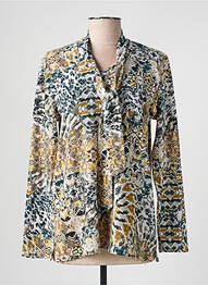 Pull coupe cintrée manches longues jaune GEVANA femme