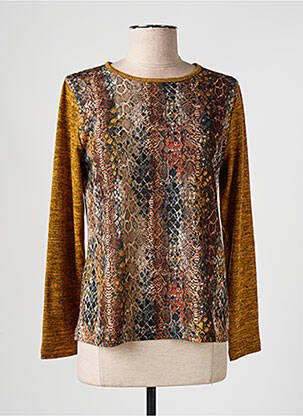 Pull coupe cintrée manches longues marron TELMAIL femme