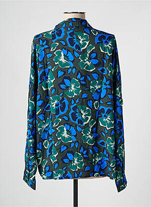 Chemisier imprimé fleurs manches longues vert KANOPE femme