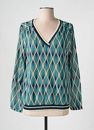 Top imprimé fantaisie manches longues vert IT HIPPIE femme