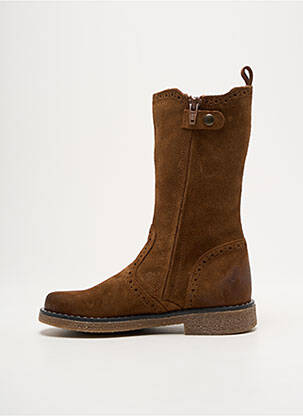 Bottes nubuck talon bas marron BO-BELL fille