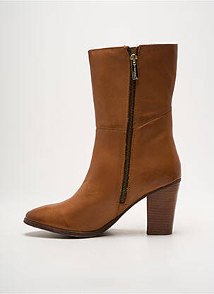 Bottines/boots matière lisse talon de 7 à 9cm marron LES TROPEZIENNES PAR M.BELARBI femme