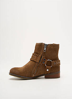 Bottines/boots nubuck talon bas marron LILYBELLULE fille