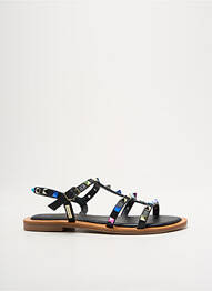 Sandales/nu pieds chiquet talon plat jusqu'à 3cm noir LES TROPEZIENNES PAR M.BELARBI femme