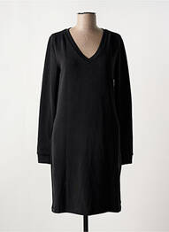 Robe mi-longue manches longues manches longues noir GARCIA femme