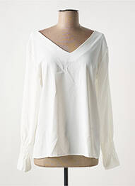 Top coupe fluide manches longues blanc ESTEE BROWN femme