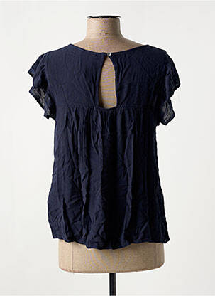 Blouse manches courtes manches courtes bleu ICHI femme