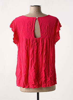 Blouse col rond manches courtes rose ICHI femme