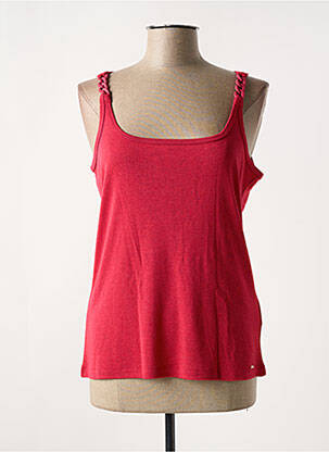 Débardeur stretch sans manche rose MORGAN femme